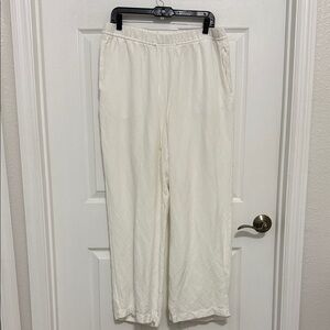 H&M women’s cream Linen Blend Pants